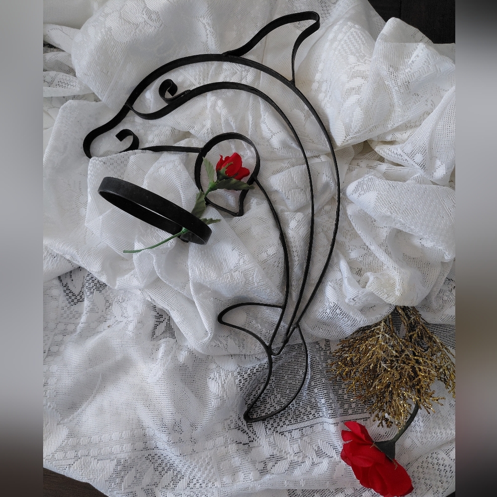 Black Dolphin Metal Wall Art